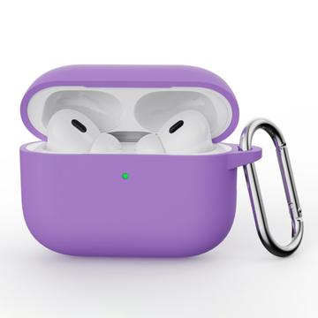 AirPods Pro 3 Silikondeksel med Karabinkroken Lilla