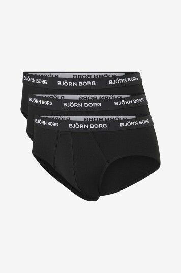 Björn Borg Underbukser Cotton Stretch Brief 3 pakning Svart Björn Borg Underbukser Cotton Stretch Brief 3 pakning Svart