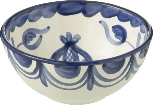 J Line Bowl Granada Hi Cer Wh/Blu S   Blue   Ø 14 CM