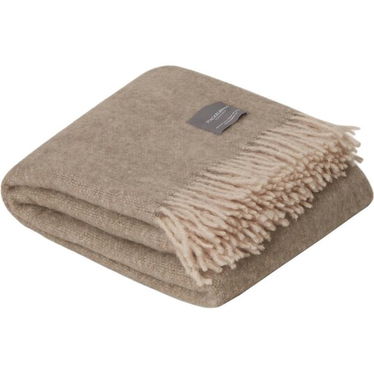 Stackelbergs Mohair Teppe Rullet Frynse 130x170 cm Light Taupe & Brindle Melange