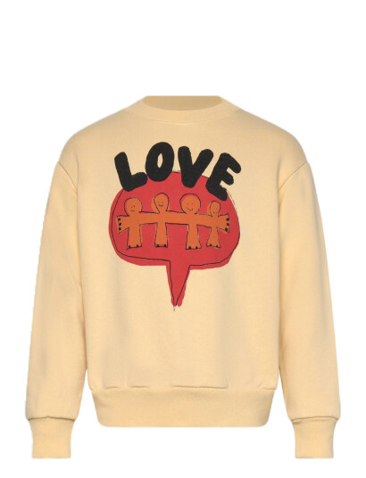 THE ANIMALS OBSERVATORY Hearts Soft Brown Bear Sweatshirt - Cream - 8 Y THE ANIMALS OBSERVATORY Hearts Soft Brown Bear Sweatshirt - Cream - 8 Y