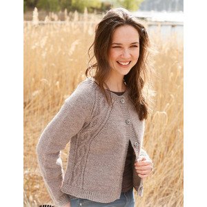 Autumn in the Air Cardigan by DROPS Design Cardigan Strikkeoppskrift Small