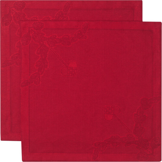 Royal Copenhagen   Stjerne Riflet Jul serviett 45x45cm 2 stk rød
