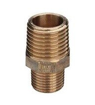 Viega Rødgods Brystnippel 1 1/2" til 1" for Vann og Gass