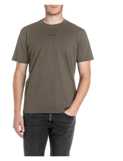 Replay T Shirt Regular Replay Basics   Green   XXL