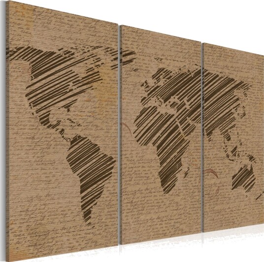 Bilde Notater Fra World Triptych 60x40 Artgeist sp. z o. o.