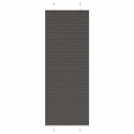 plisségardin sort 70x200 cm Stoff Bredde 69,4 Polyester