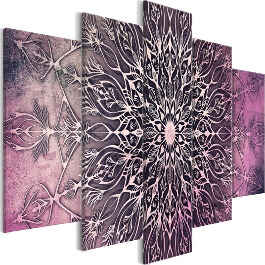 Bilde Center 5 Parts Wide Pink 200x100 Artgeist sp. z o. o.