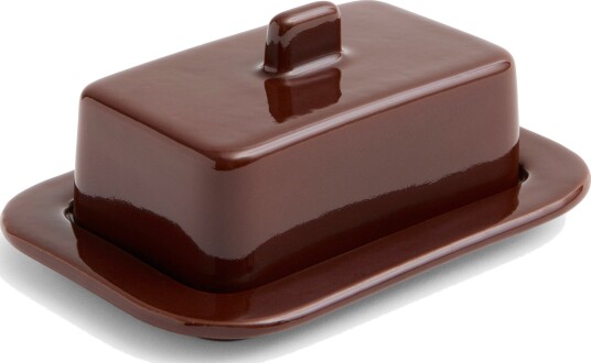 Barro Butter Dish, Burgundy