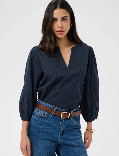 Kaffe Kabea Blouse Navy 34