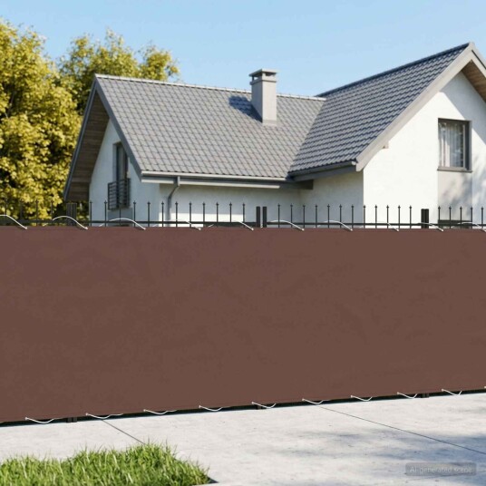 vidaXL Balkong privat skjerm 200 x 700 cm Stoff med PU belegg Brun