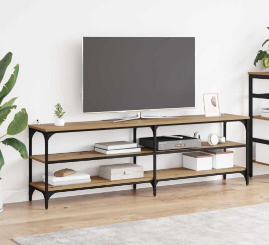 TV skap Artisan Eik 160 x 30 x 50 cm Ingeniørtre og jern