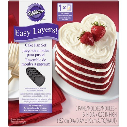 Wilton Hjerte Kakeform Flerlagskake 15cm 5 Deler Wilton Hjerte Kakeform Flerlagskake 15cm 5 Deler