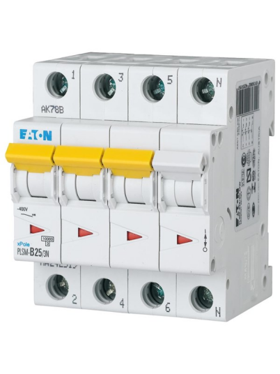 Eaton Pls6-c25/3n-mw - miniature circuit breaker mcb (4015082430207)