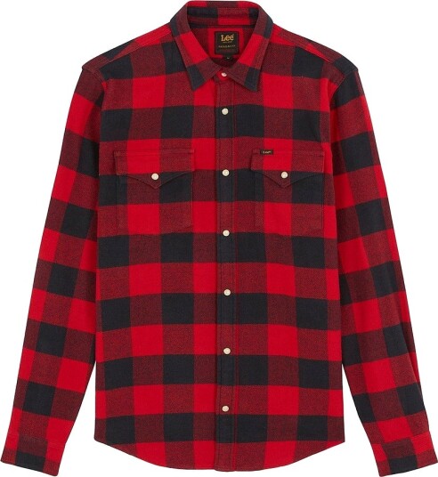 Lee Skjorte Clean Western Shirt Samba Rød