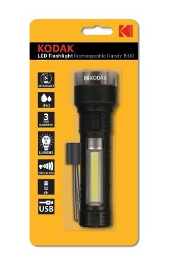 Kodak Oppladbar Lommelykt LED Handy 150R Kodak Oppladbar Lommelykt LED Handy 150R
