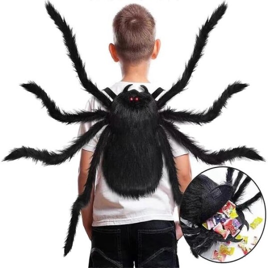 Halloween Edderkopp Ryggsekk Svart