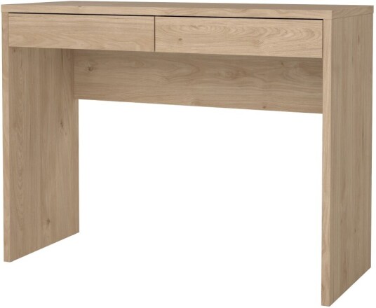 FunctionPlus skrivebord med hylle 2 skuffer valnøtt dekor.