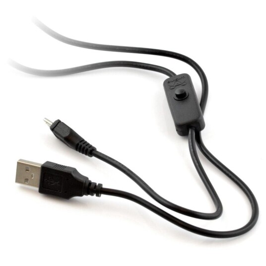 Micro USB kabel med av/på bryter – strømkabel 1,5 m