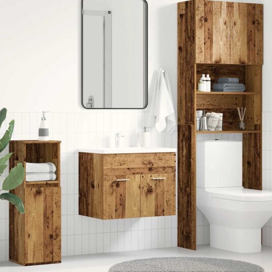 Vidaxl Baderomsvaskskap gammelt tre 60x38,5x46 cm konstruert tre 862023