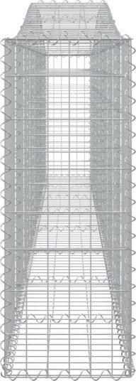 vidaXL Gabionkurver buede 5 stk 400x30x80/100 cm galvanisert jern