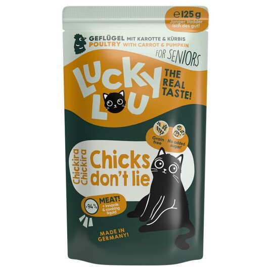 Lucky Lou Senior 16 X 125 G Fjørfe Lucky Lou Senior 16 X 125 G Fjørfe