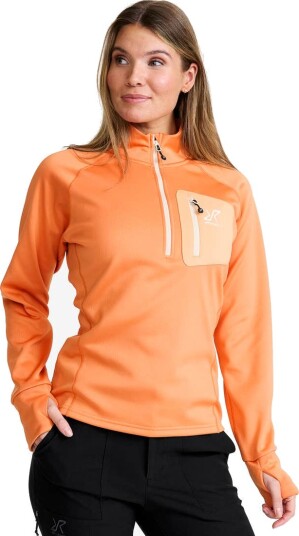 Revolutionrace Evolution Half zip Stretch Fleece Dame Copper Tan 3XL Dame Overdeler Fleece & midlayers