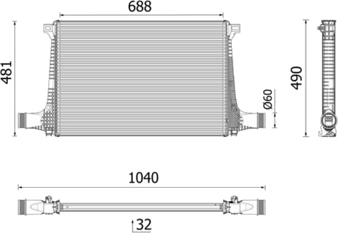 Intercooler MAHLE CI 711 000P Intercooler MAHLE CI 711 000P
