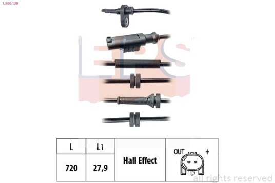 Sensor ABS EPS 1.960.139