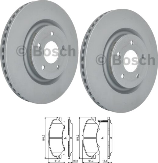 Bremseskiver og klosser BOSCH BSH3405N0169