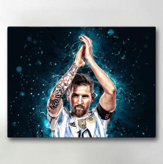 Lerretsbilde / Bilde - Messi - Argentina - 40x30 cm - Lerret Lerretsbilde / Bilde - Messi - Argentina - 40x30 cm - Lerret