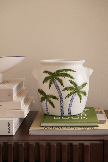Ellos Home   Vase Palm høyde 20 cm Hvit