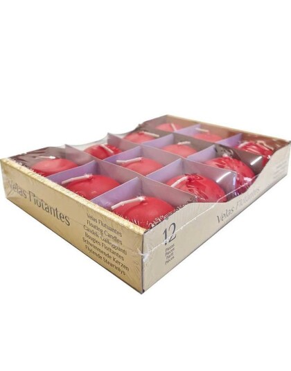Crosswear 12 stk Røde Flytende Lys 033092