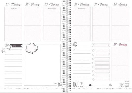 Mayland Doodle I A5 ugekalender 2027