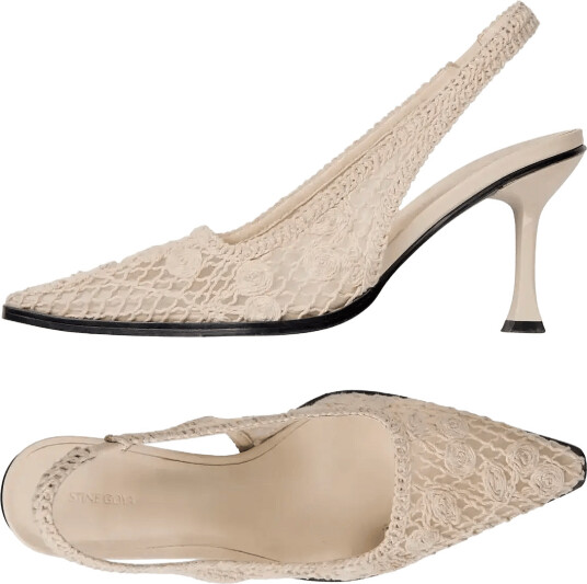 STINE GOYA | Sling Back Heel Crochet Mesh Sling Back | 39