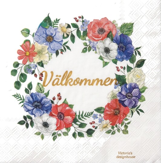Servietter Midsommar Velkommen   20 pakning