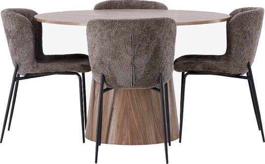 Venture Home Spisegruppe Lanzo med 4 stk stoler Modesto Brun Venture Home Spisegruppe Lanzo med 4 stk stoler Modesto Brun