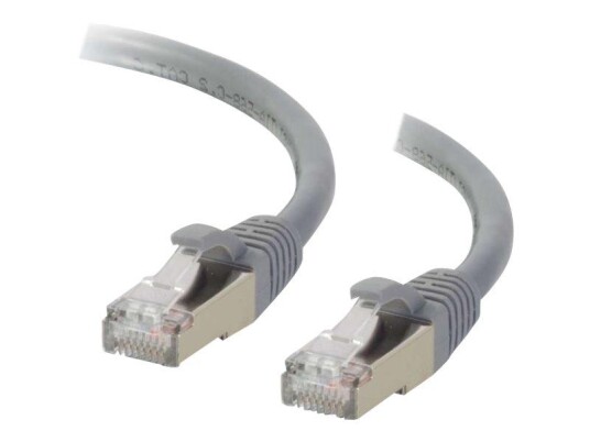 C2G Cat6a Booted Shielded (STP) Network Patch Cable - koblingskabel - 15 m - grå