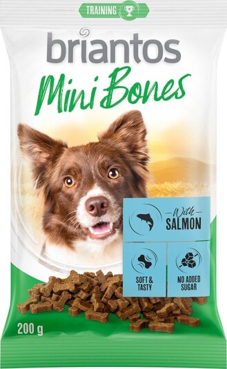 Briantos Mini Bones For Hunder Med Laks 200 G 200 G