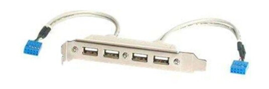 StarTech.com 4-Port USB A Hunn Slotplate Adapter, Grå/Hvit