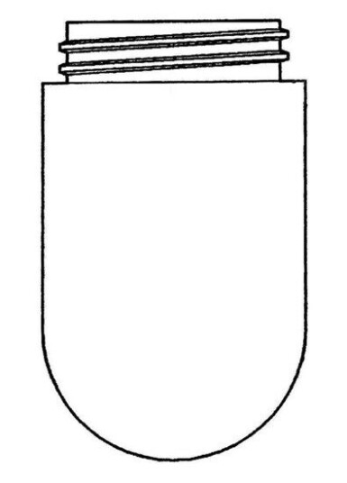 Teknisk Belysnings Industri Cylinder glass / stable glass sandblasted 84.5 mm thread
