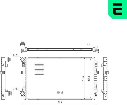 ERA 673020 Radiator motorkjøling