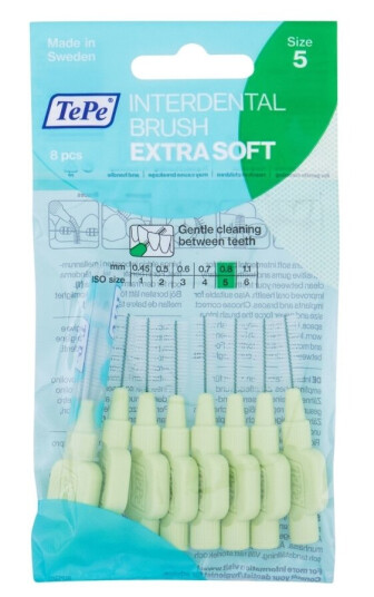 Interdental Brush Extra Soft 0 8 Mm 8 Ks Velmi Jemna C Mezizubna Karta Aky