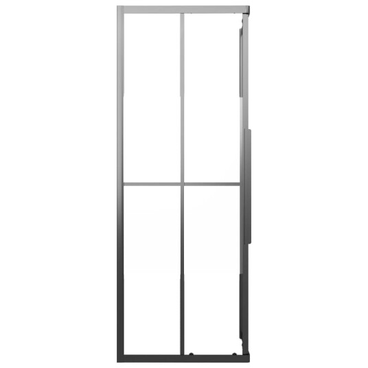 Dusjkabinett halvfrostet ESG 80x80x180 cm svart