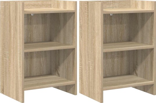  Nattbord 2 pcs Sonoma eik 40 x 30 x 60 cm Konstruert tre