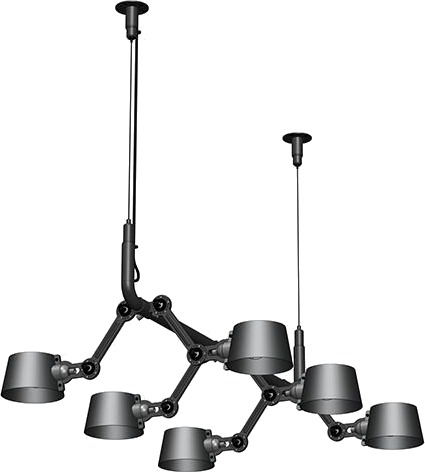Tonone Bolt Taklampe 6 pakning Røyksvart