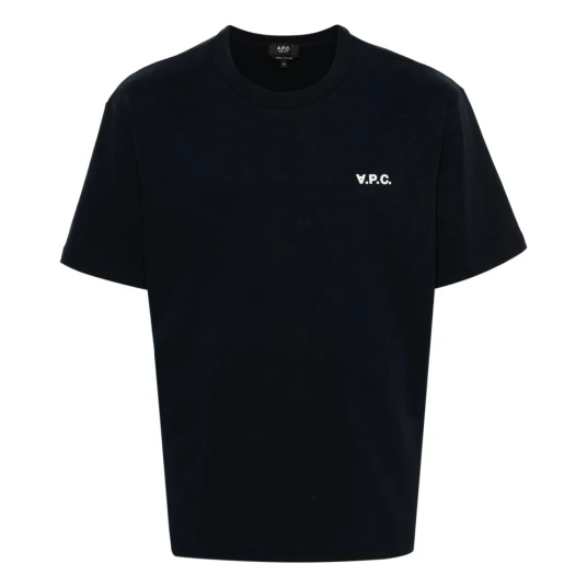 A.P.C. Boxy Fit Petit VPC T-Shirt Dark Navy/Ecru A.P.C. Boxy Fit Petit VPC T-Shirt Dark Navy/Ecru