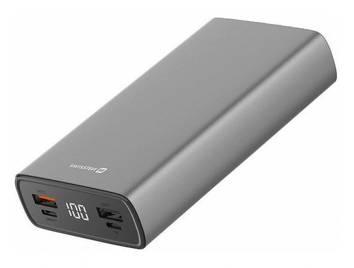 Swissten 22013916, 20000 Mah, Grå Swissten 22013916, 20000 Mah, Grå