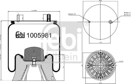 Luftbelg, fjæring FEBI BILSTEIN 1005981