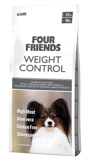 FourFriends Vektkontroll Tørrfôr til Hund med Kylling og Kalkun 12 kg